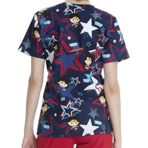 DC Comics Wonder Woman Scrub Top - Plus - Picture 8 of 8
